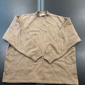 Essentials Tan Crewneck Sweater Relaxed Fit